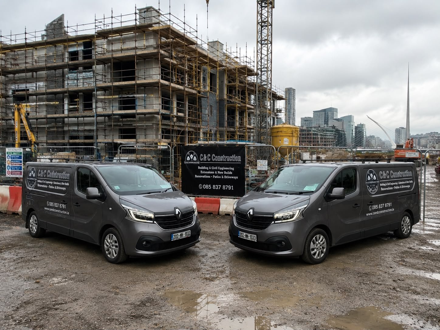 C&C Construction team on-site in Dublin